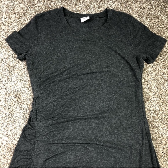 CAbi Gray Short Sleeve Ruched Side Weekend Dress Size Small - Picture 3 of 10